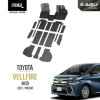 3D Kagu Floor Mat For Toyota Alphard/Vellfire AH30 7 Seater Only |  2020 to 2023 | Complete Set | Custom Fit | BLACK